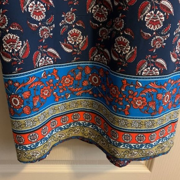 Xhilaration Maxi Size S Shelf Bra/Pads Adjustable Straps Slip on Floral Dress - Picture 3 of 7